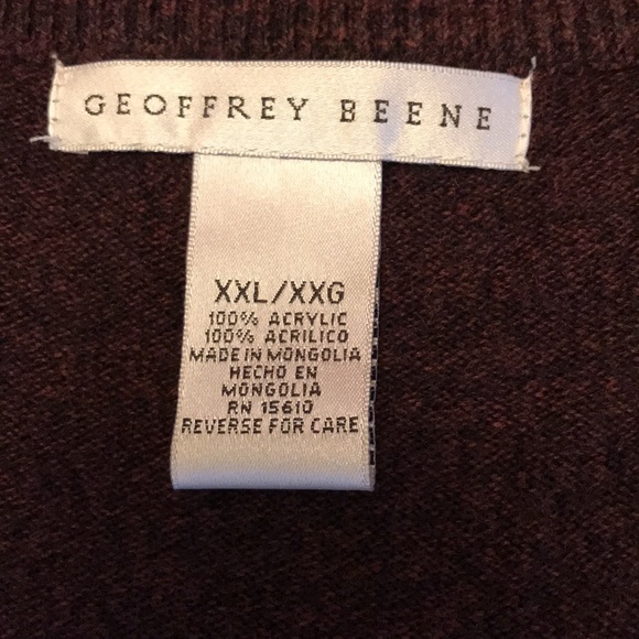 Geoffrey Beene V neck sweater Vest - Picture 17 of 17